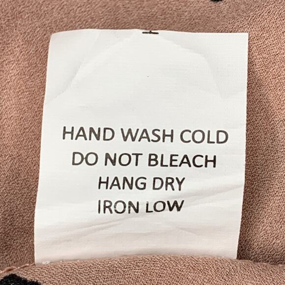 Sienna Sky Blouse Long Sleeve Peplum Dusty Rust Pink/Black Floral Print Size M - Picture 10 of 10